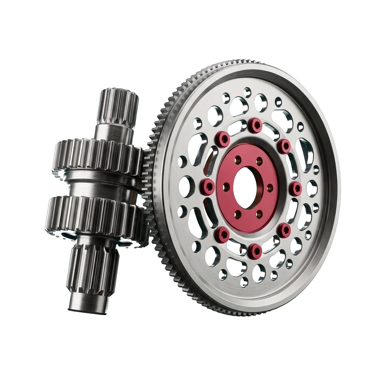 NX-02 Drivetrain — straight-cut gearset and lightweight flywheel