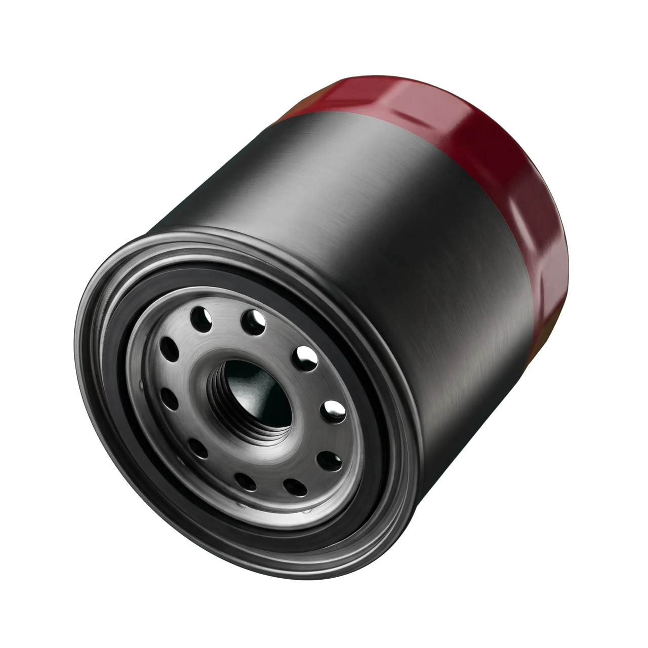 PYT oil filter: spin-on canister with threaded base and sealing gasket